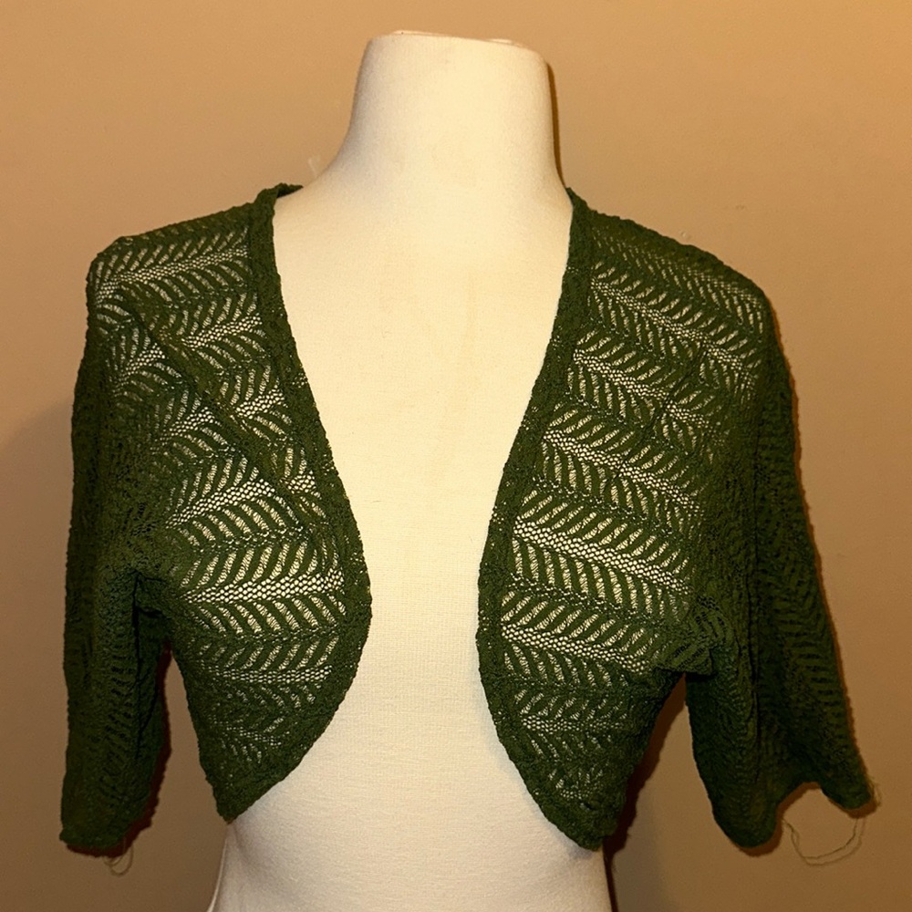 Green shall, cover up, shoulder wrap, vest
